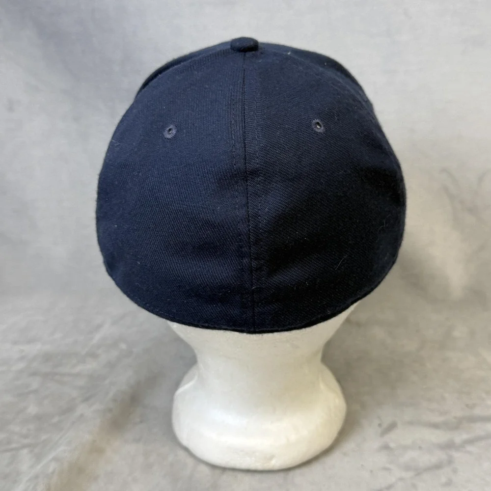 B Torch Logo Hat Cap‎ Fitted Mens 7 5/8 Blue Baseball Style Nike Dri Fit